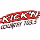 Kick'n Country 103.5 - WKNK logo