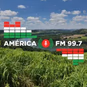 FM AMERICA 99.7 logo