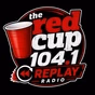 104.1 Replay Radio The Red cup logo