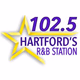 102.5 Hartford's R&B Station - WBOM Logo