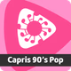 Radio Capris - 90's Pop Logo