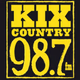 KIX Country 98.7 FM - WAKX Logo