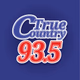 True Country 93.5 - WGUY Logo