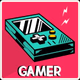 100FM רדיוס - Gamer Logo